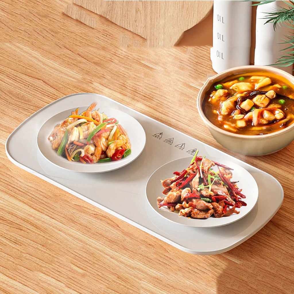 Portable electric food warming tray